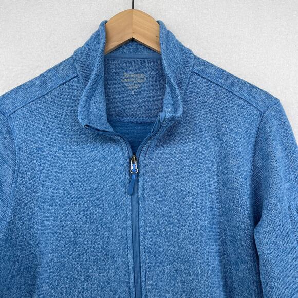 VERMONT COUNTRY STORE Sweater Mens L Fleece Jacket Mock Neck Full Zip Blue - Picture 3 of 16